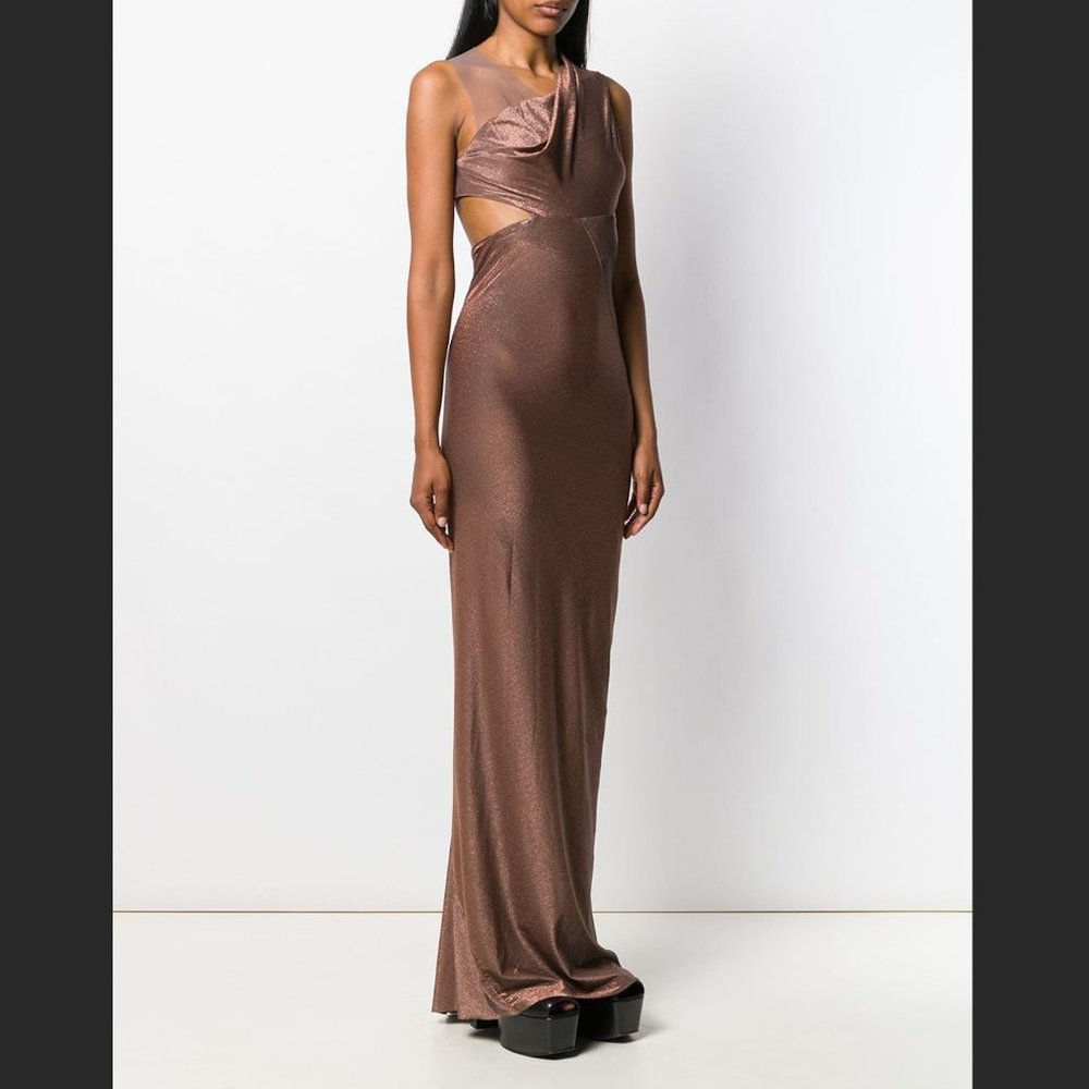 Rick Owens Lillies Copper Gown sz 4 IT 40